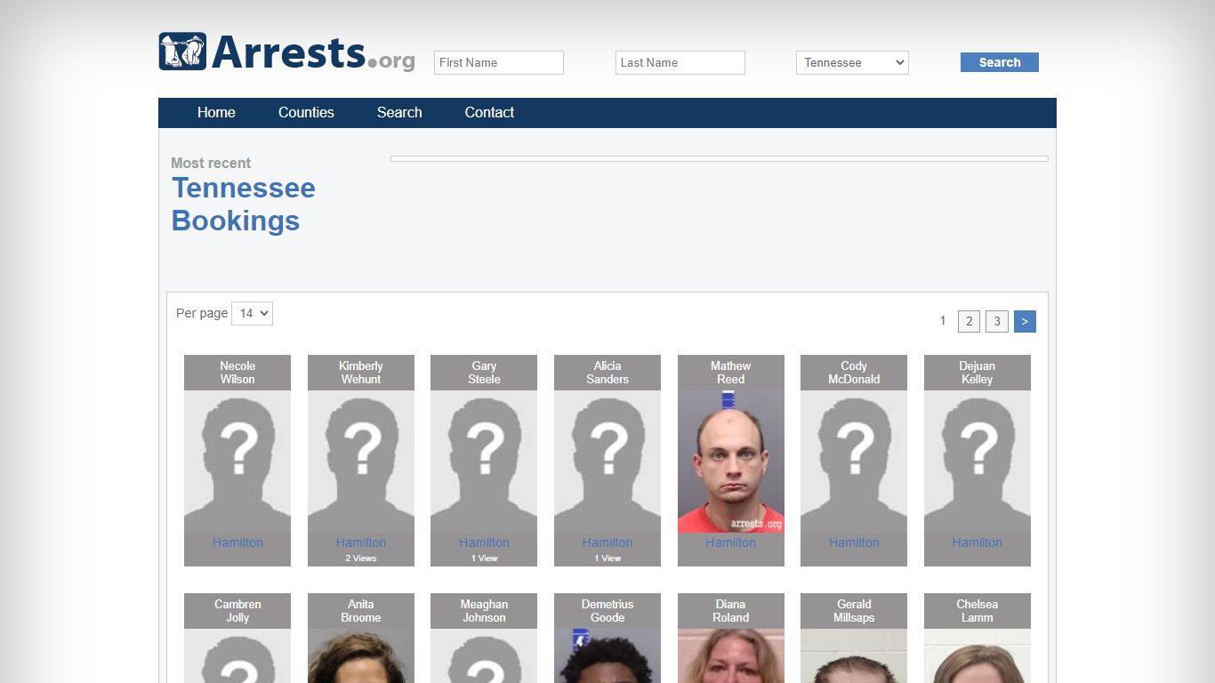 Tennessee Arrests and Inmate Search